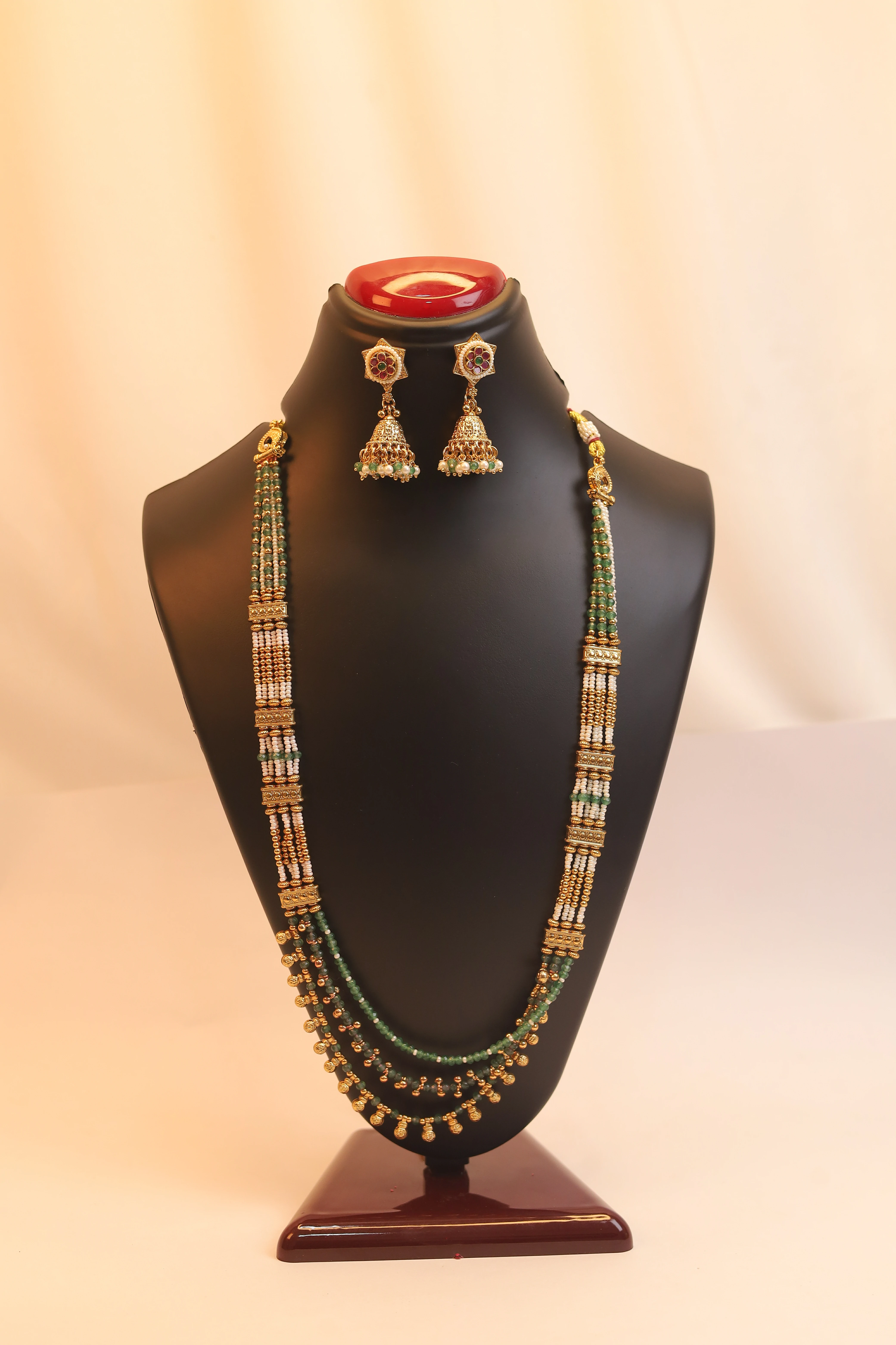 Rajwadi jewellery long set B1212ERJB05