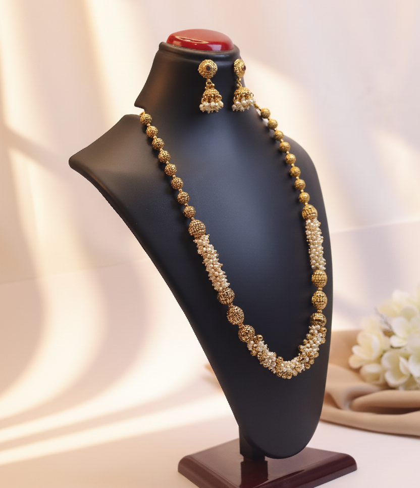 Rjeajwadi jewellery long set B1212ERJB06 