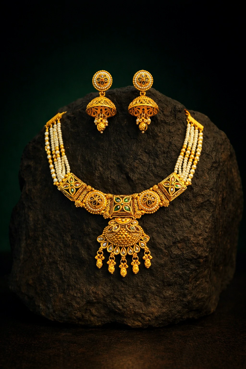 Rajwadi Choker Necklace B3212ERJN08