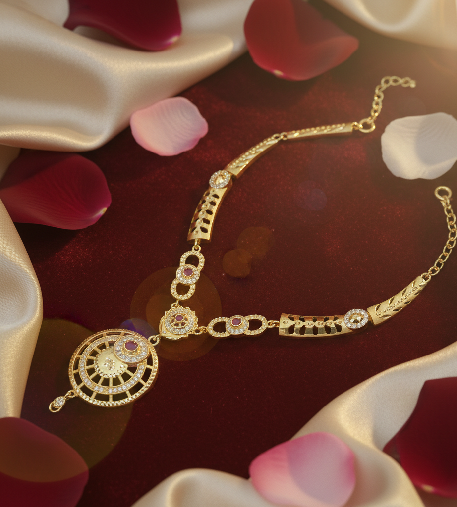 Gold Plated Necklace Set (SNS 10)