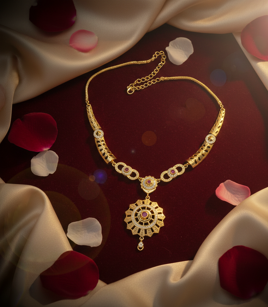 Gold Plated Necklace Set (SNS 11)
